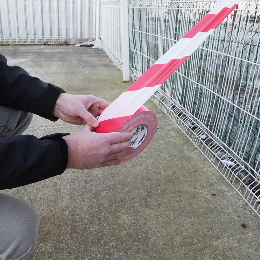 Fixman Barrier Tape 70mm x 500m Red/White