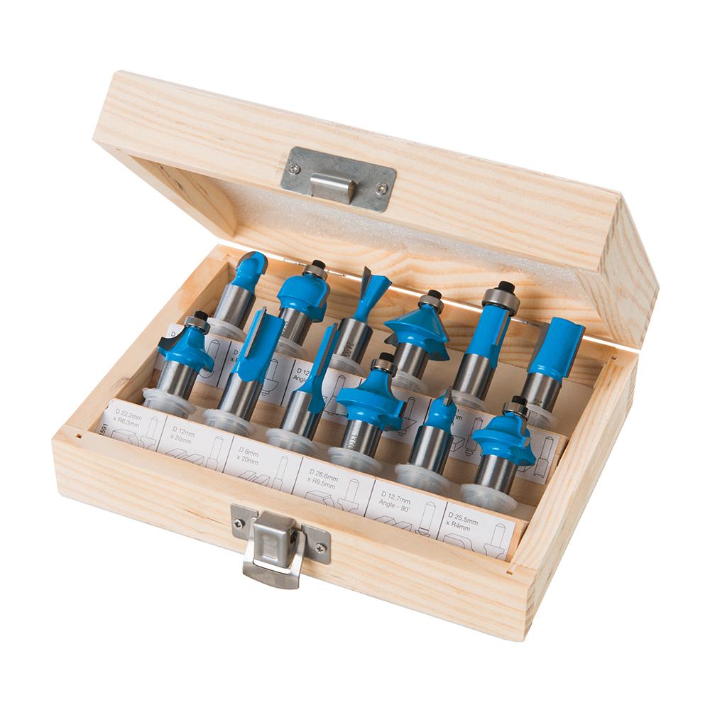 Silverline 12mm TCT Router Bit Set 12pce 12mm