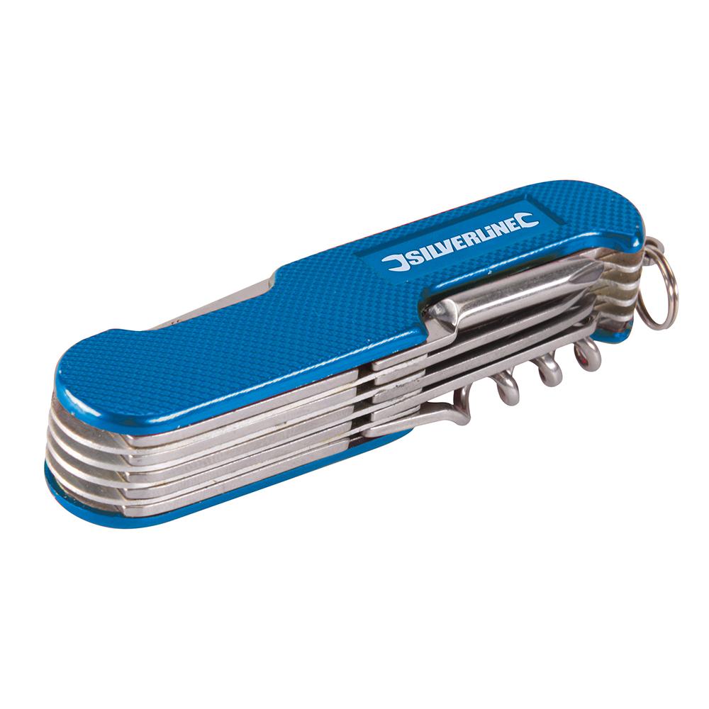 Silverline Pocket Knife 14-Function 75mm
