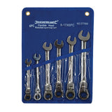 Silverline Flexible Head Ratchet Spanner Set 6pce 8 - 17mm