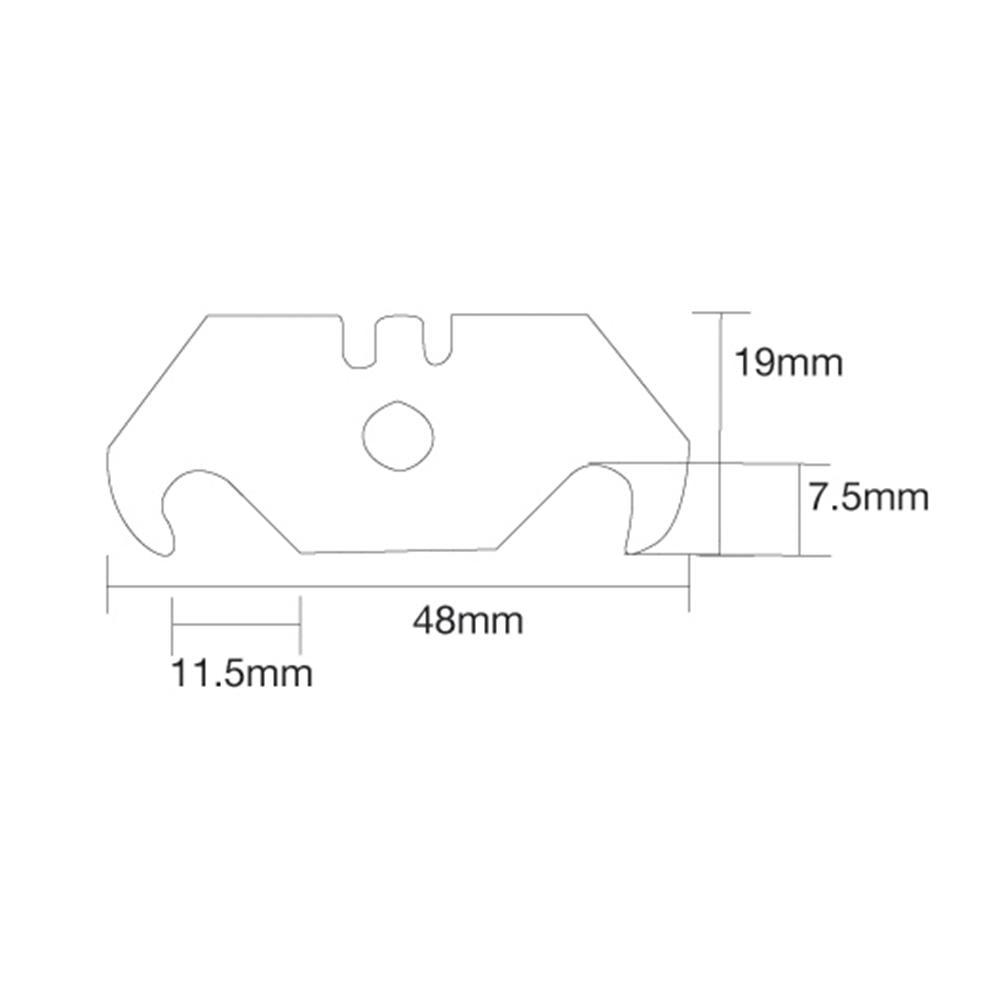 Silverline Hooked Utility Blades 10pk 0.6mm