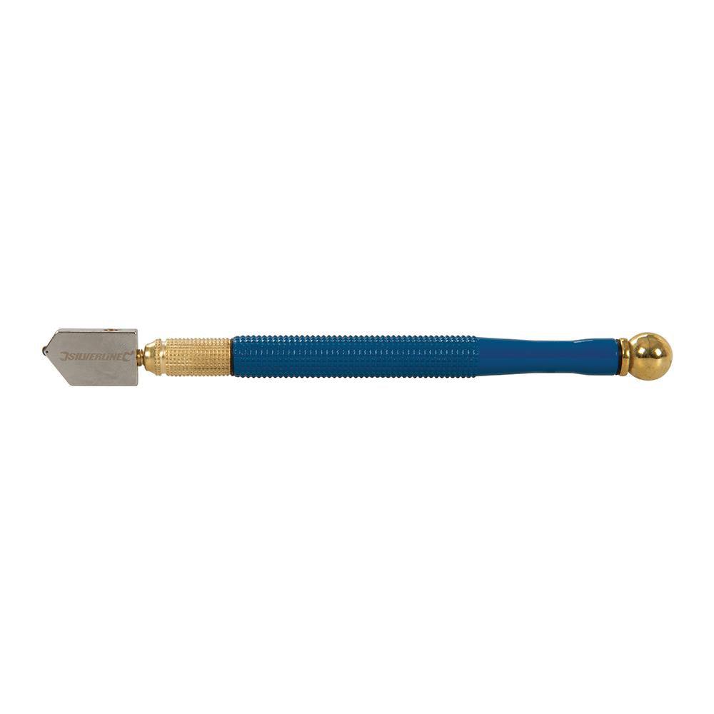 Silverline Lubricated Alloy Body Glass Cutter 175mm / 2-8mm