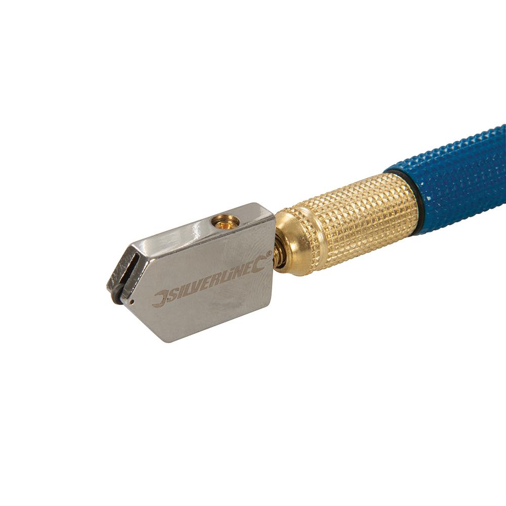 Silverline Lubricated Alloy Body Glass Cutter 175mm / 2-8mm