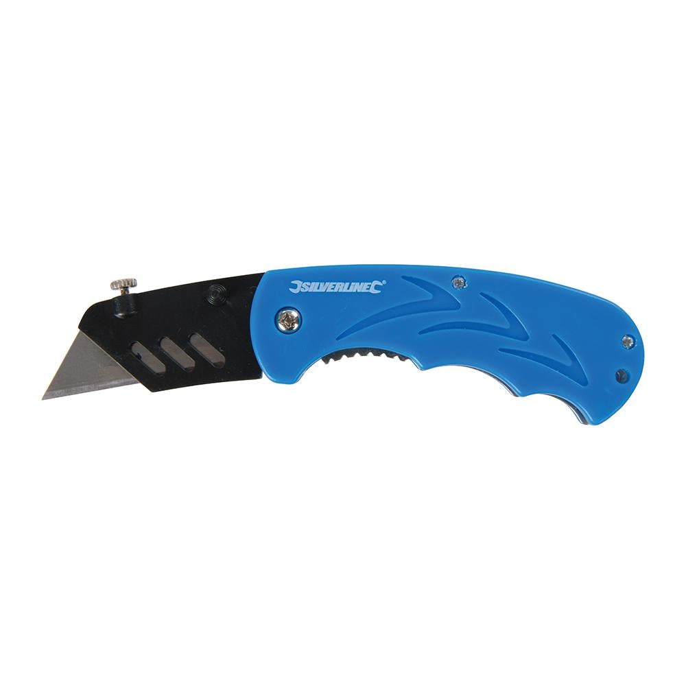 Silverline Folding Utility Knife 160mm