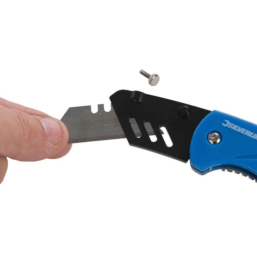 Silverline Folding Utility Knife 160mm