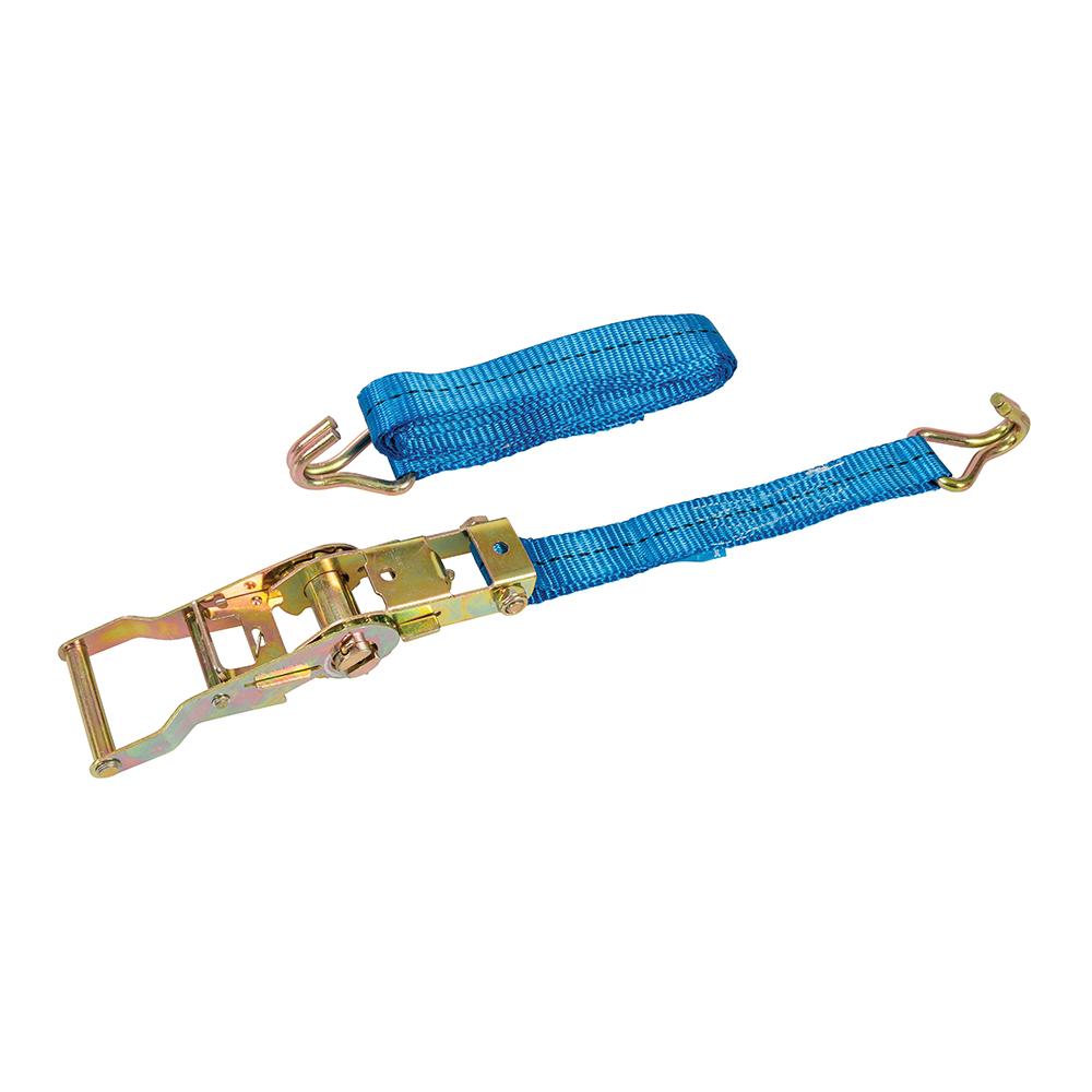 Silverline Ratchet Tie Down Strap J-Hook 3m x 27mm - Rated 350kg Capacity 700kg