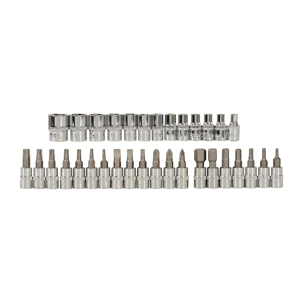 Silverline Socket Wrench Set 1/4" Drive Metric 38pce