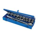 Silverline Socket Set 3/4" Drive 12pt Metric 21pce 19 - 50mm