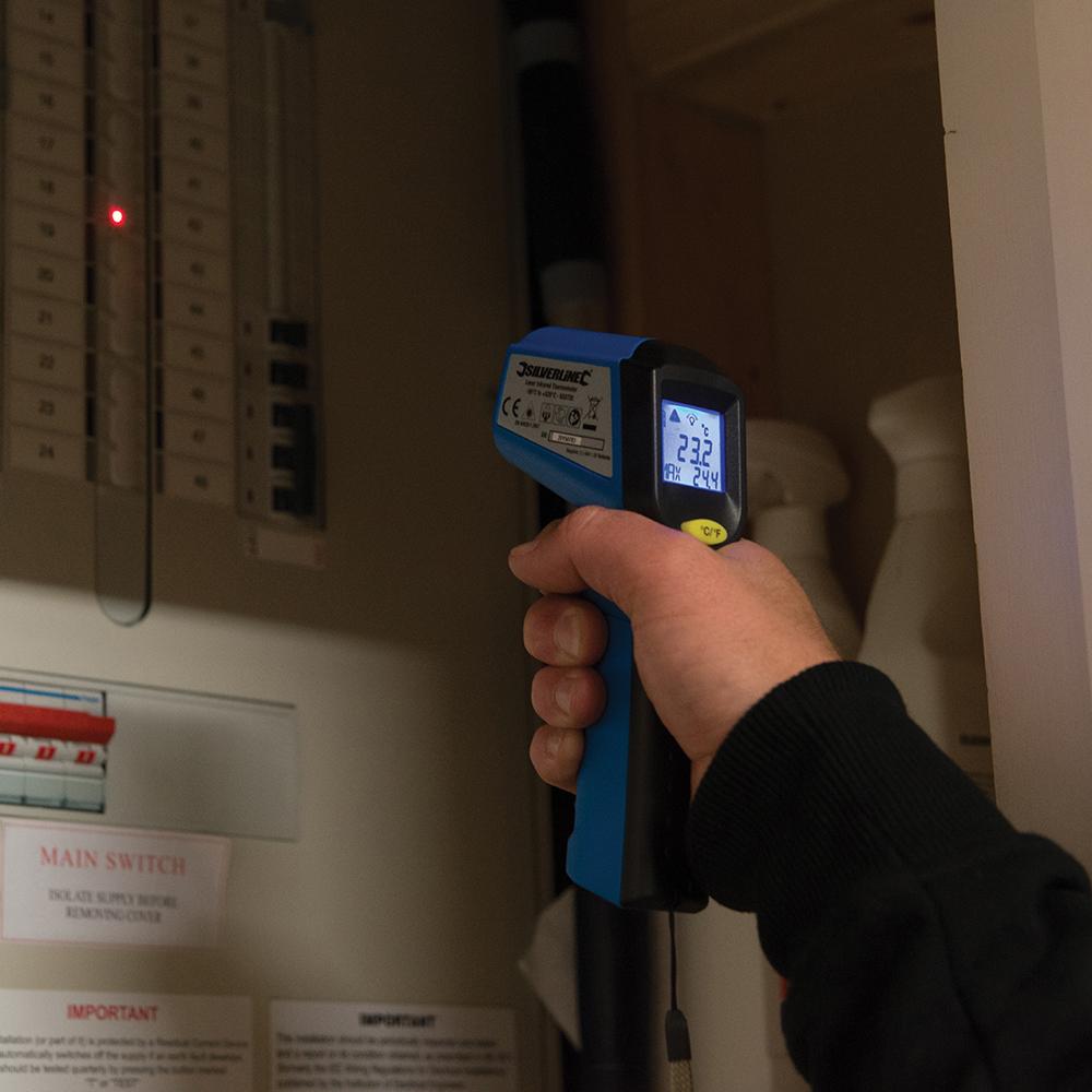 Silverline Laser Infrared Thermometer -38°C to +520°C