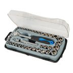 Silverline Compact Socket Set 6pt Metric / A/F 39pce 39pce