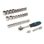 Silverline Compact Socket Set 6pt Metric / A/F 39pce