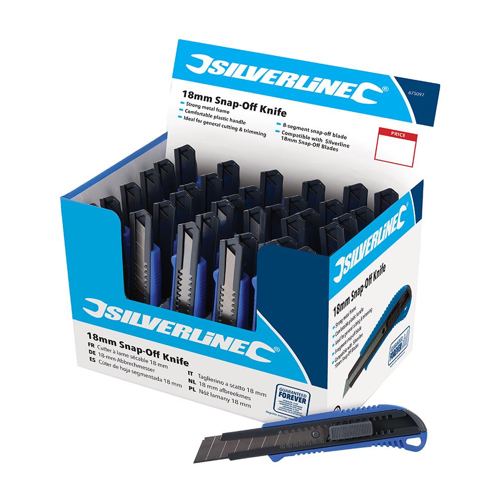 Silverline 18mm Snap-Off Knife Display Box 36pce 36pce