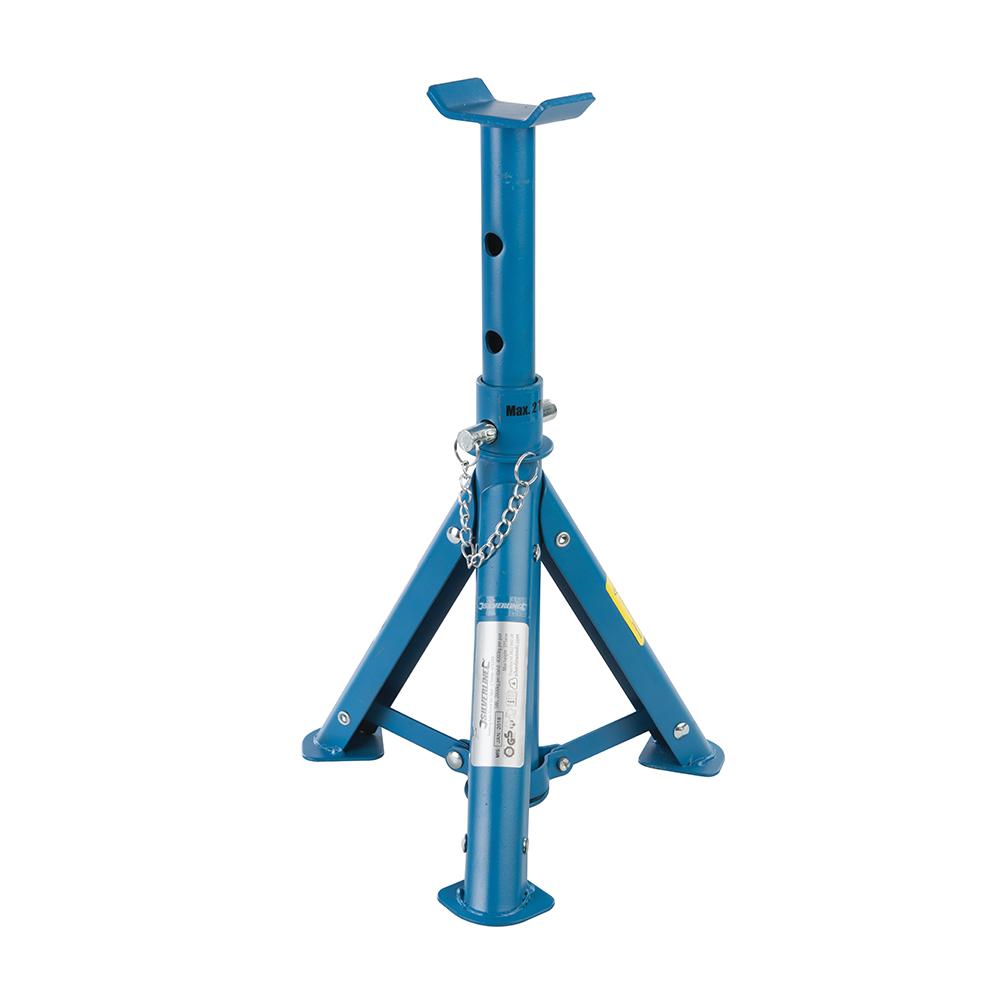 Silverline Folding Axle Stand Set 2pce 2 Tonne