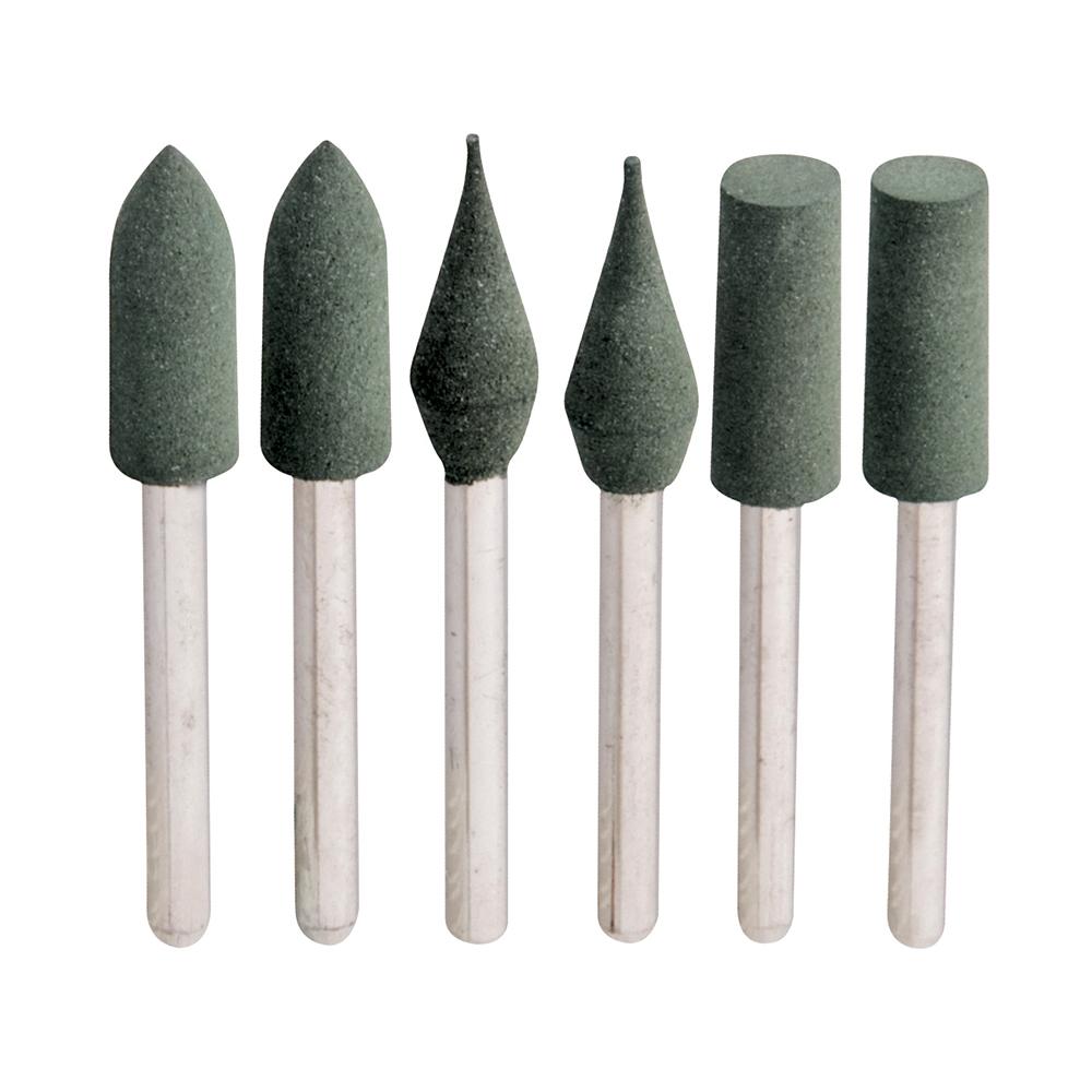Silverline Rotary Tool Rubber Polishing Point Set 6pce 6mm Dia