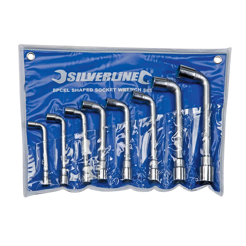 Silverline L-Shaped Socket Spanner Set 8pce 8 - 19mm