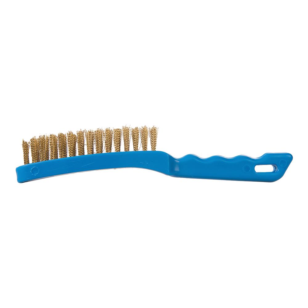 Silverline Brassed Wire Brush Plastic 4 Row