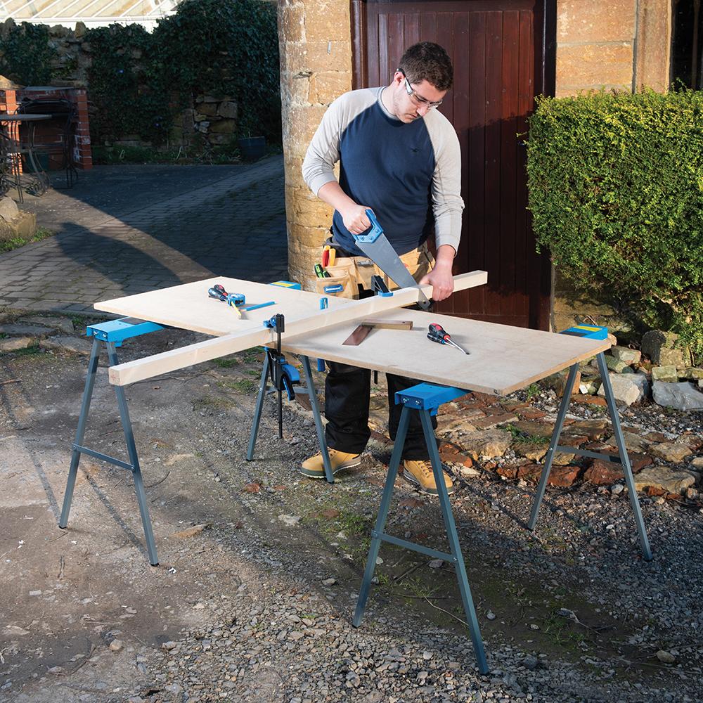 Silverline Metal Saw Horse Twin Pack 125kg