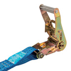 Silverline Ratchet Tie Down Strap J-Hook 6m x 38mm - Rated 750kg Capacity 1500kg