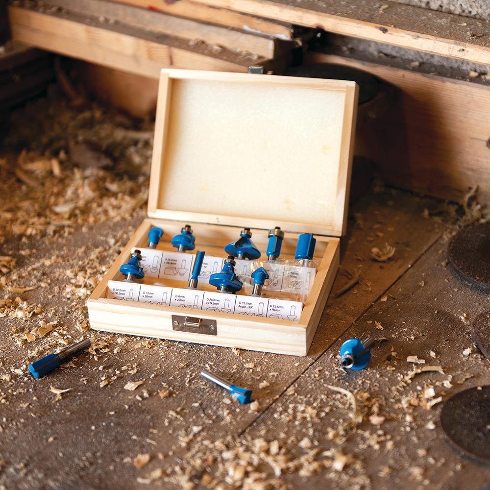 Silverline 1/4" TCT Router Bit Set 12pce