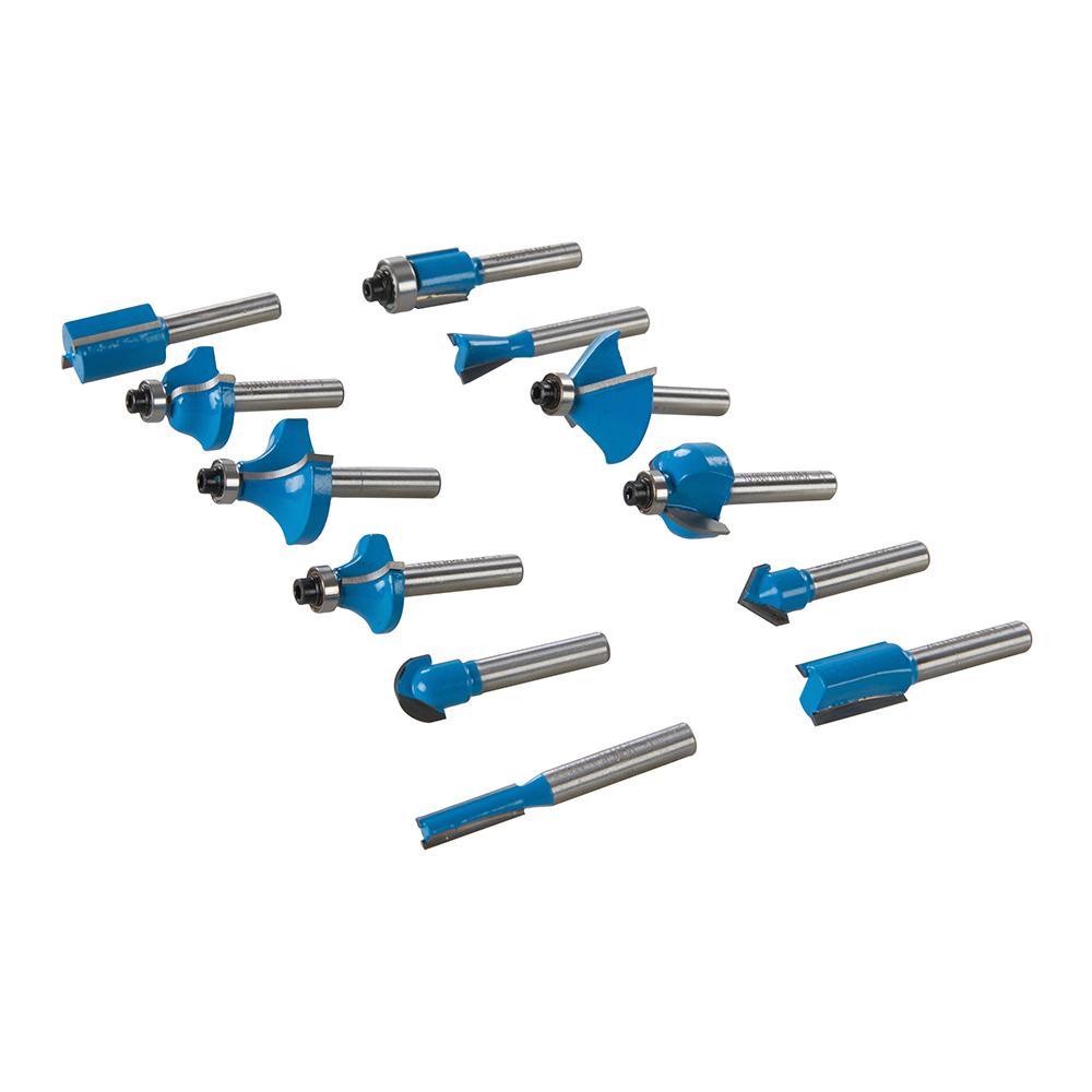 Silverline 1/4" TCT Router Bit Set 12pce