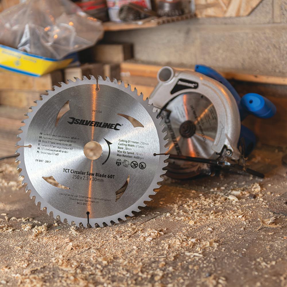 Silverline TCT Circular Saw Blades 40, 60T 2pk 300 x 30 - 25, 20, 16mm Rings