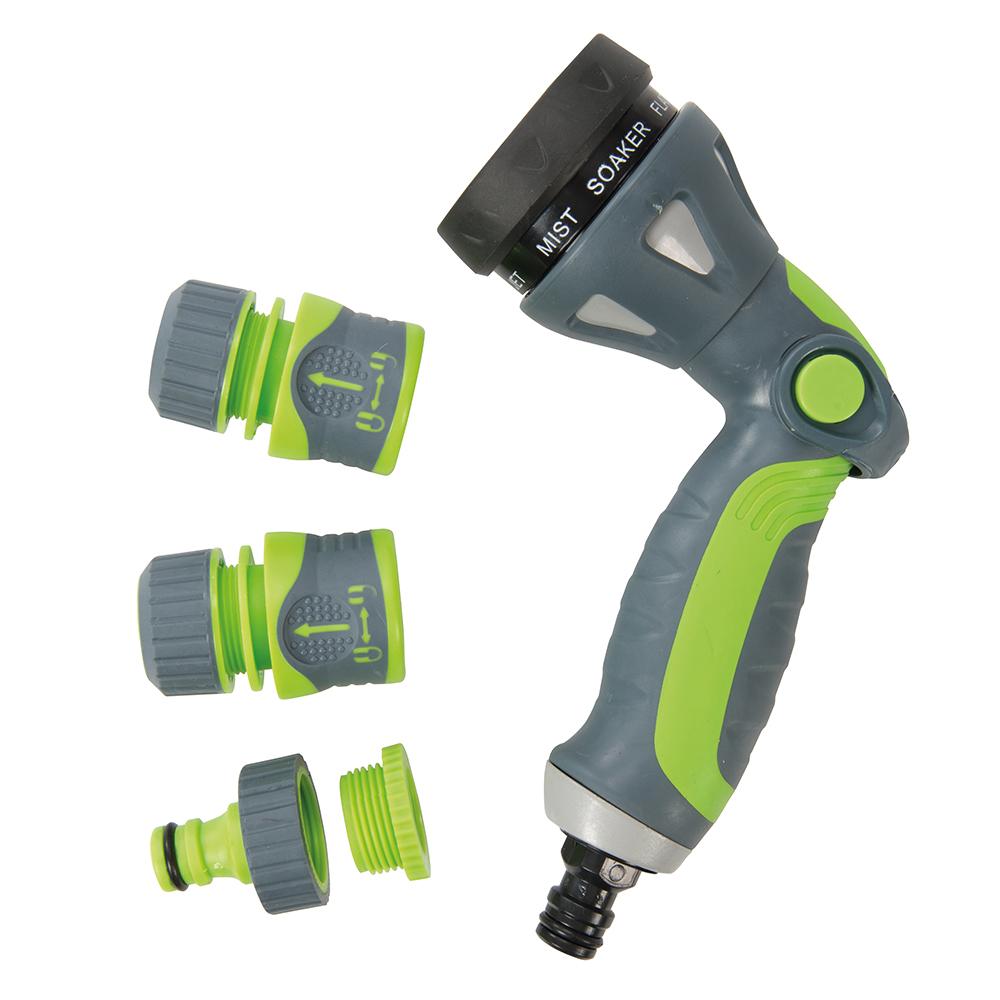 Silverline Soft-Grip Spray Gun Quick Connect Set 5pce