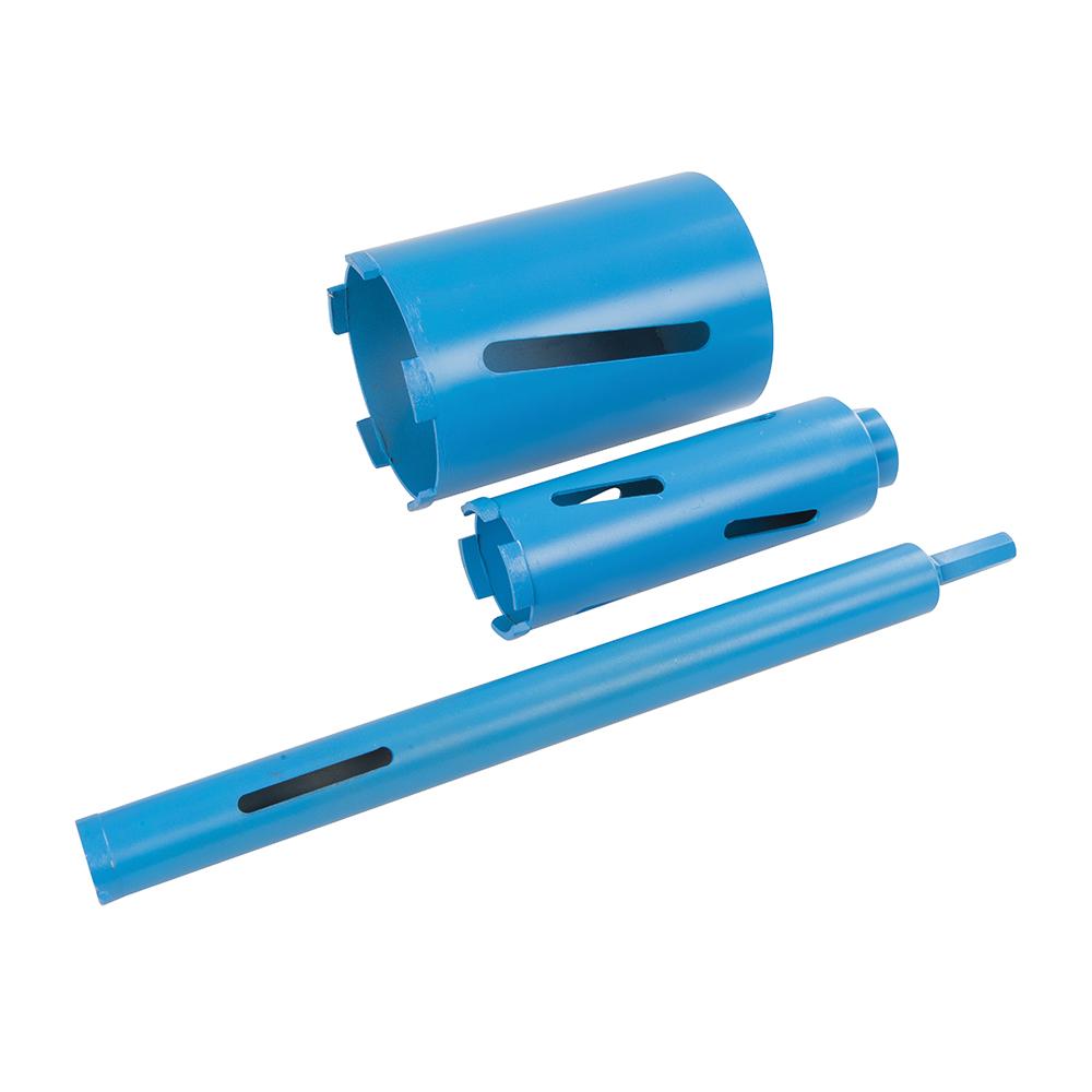 Silverline Diamond Core Drill Kit 3-Core 7pce 28, 52 & 107mm