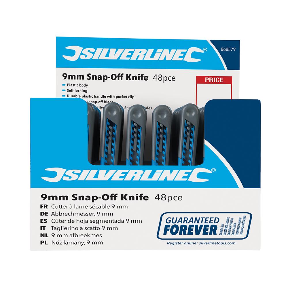 Silverline 9mm Snap-Off Knife Display Box 48pce