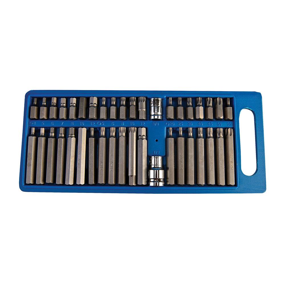 Silverline Hex, T20 - T55 & Spline Bit Set 40pce