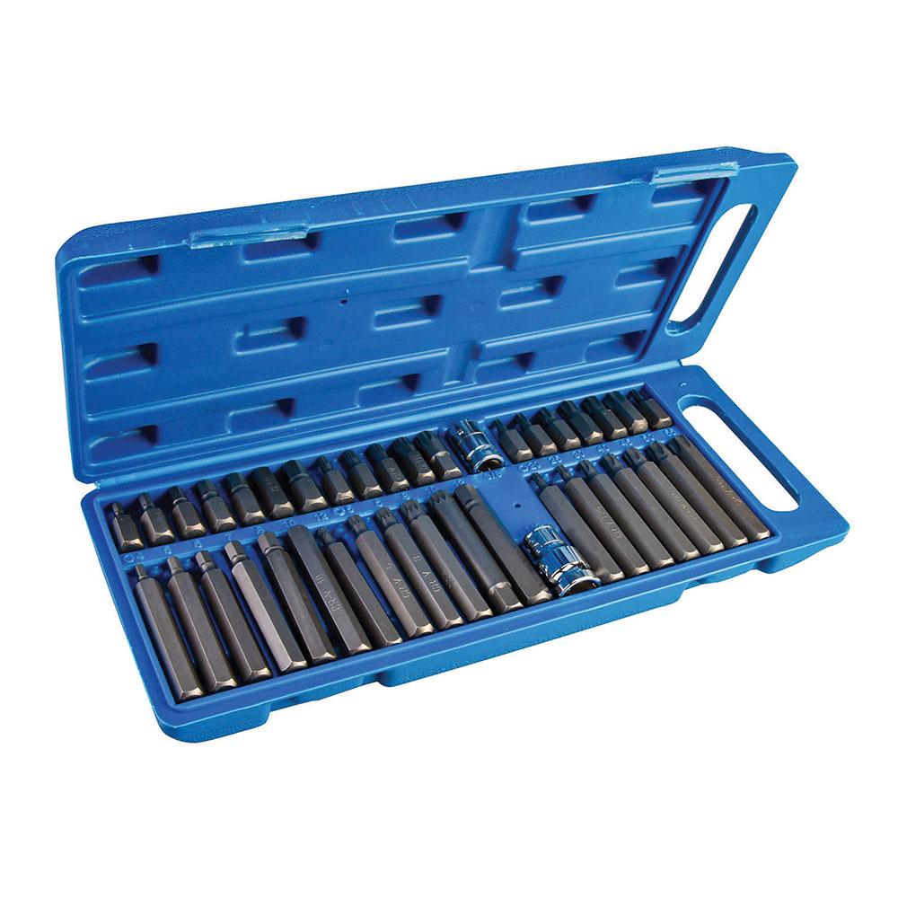 Silverline Hex, T20 - T55 & Spline Bit Set 40pce