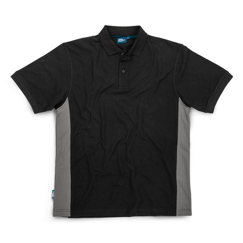 Tough Grit 2-Tone Polo Black / Charcoal XS
