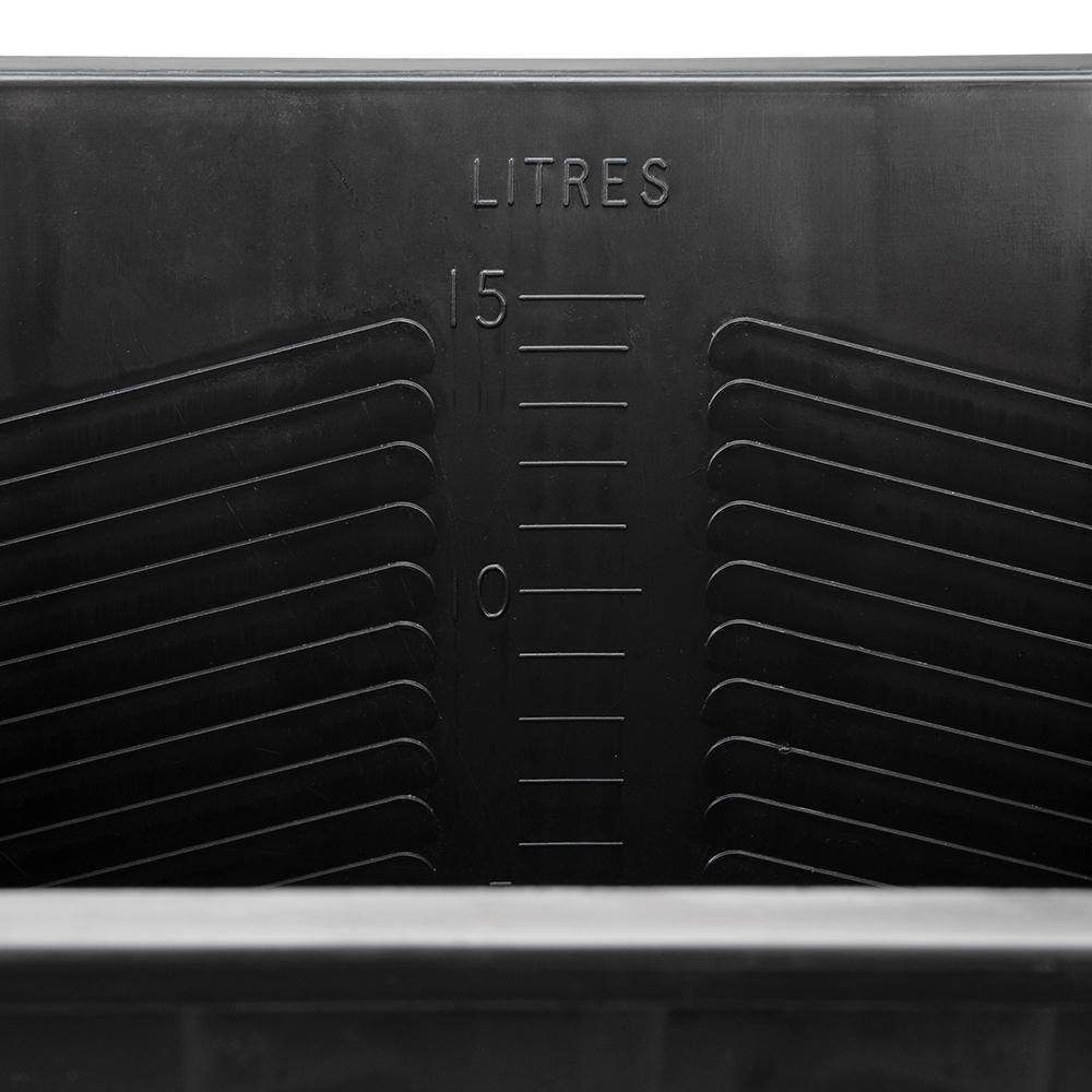 Silverline Rectangular Paint Scuttle Black 15Ltr