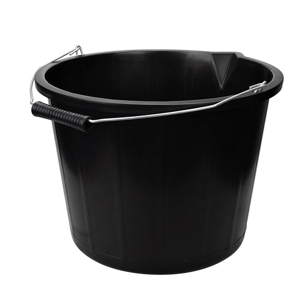 Silverline Heavy Duty Builders Bucket Black 15Ltr