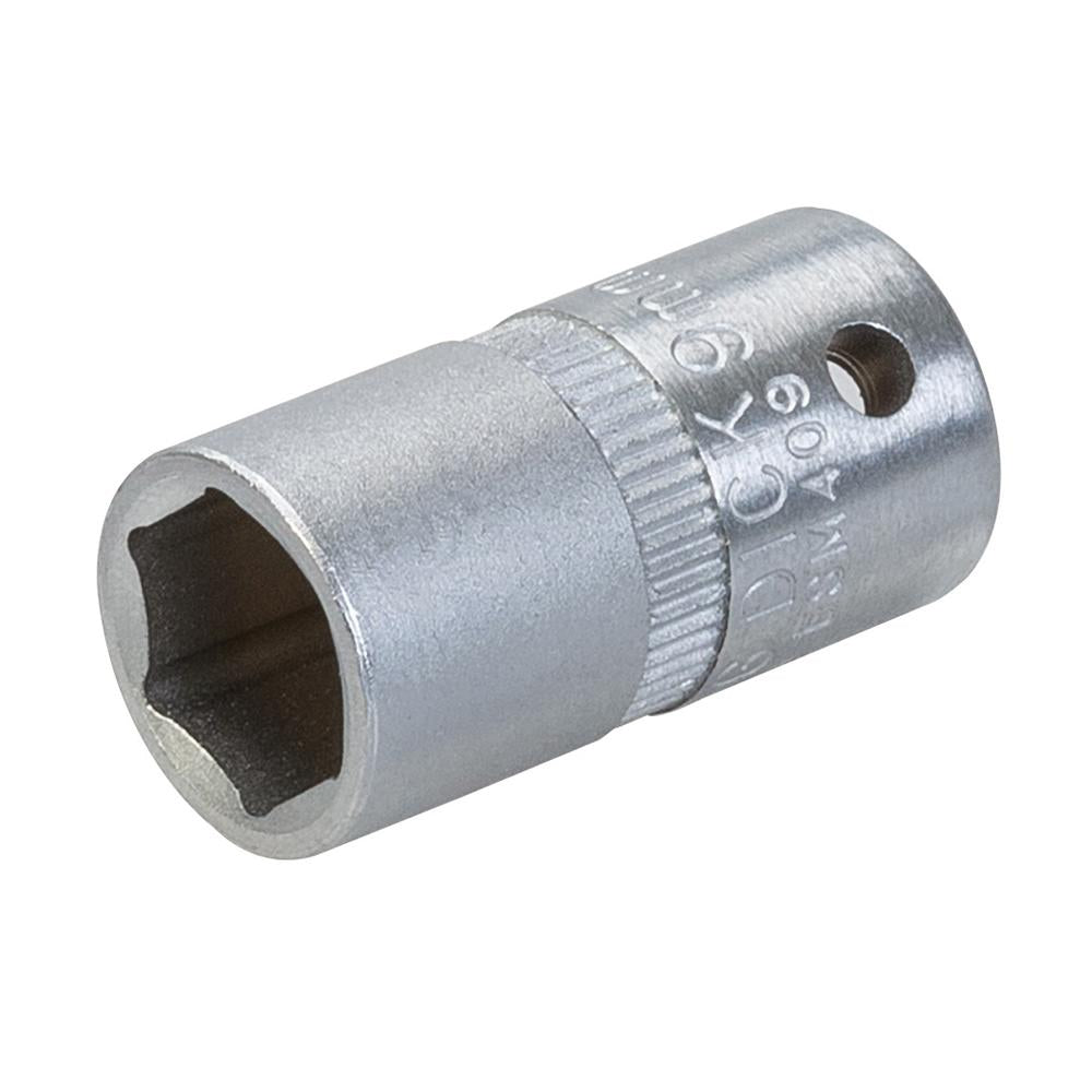 Socket SD 1/4" Metric 6pt 9mm