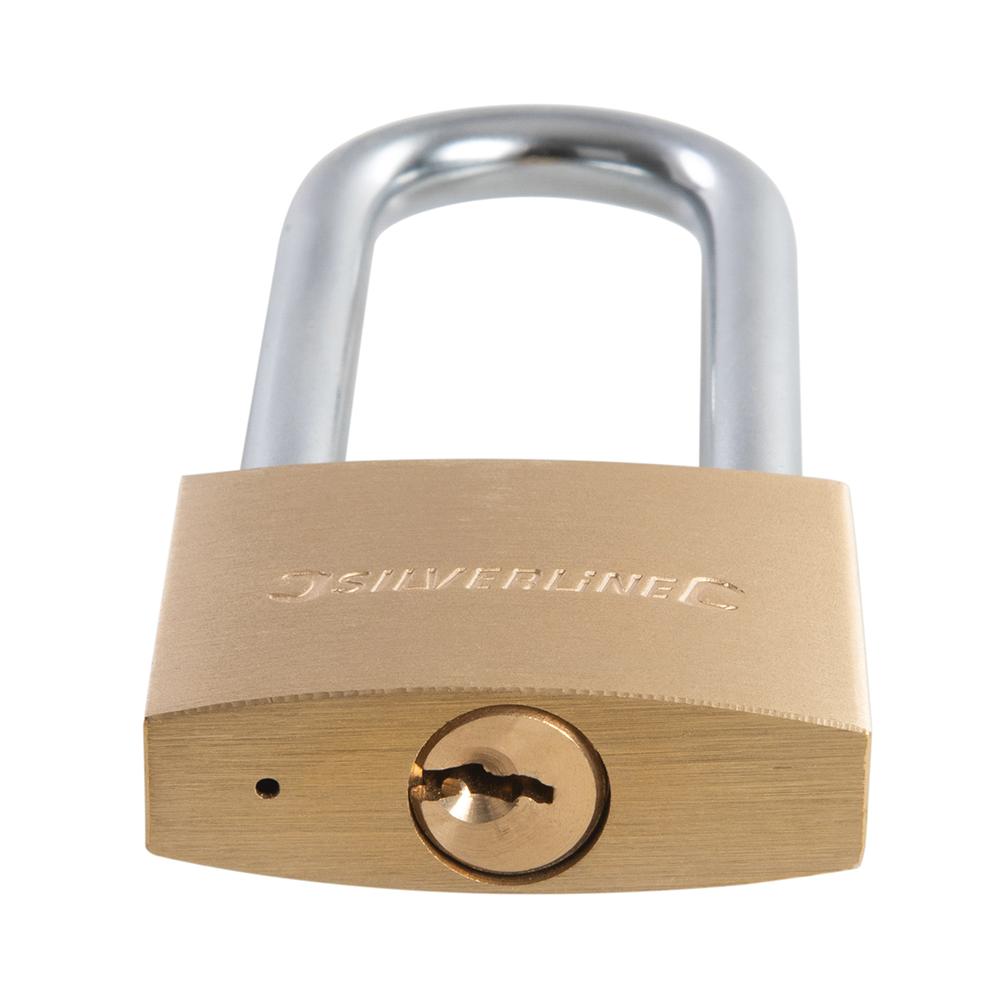 Silverline Brass Padlock 40mm