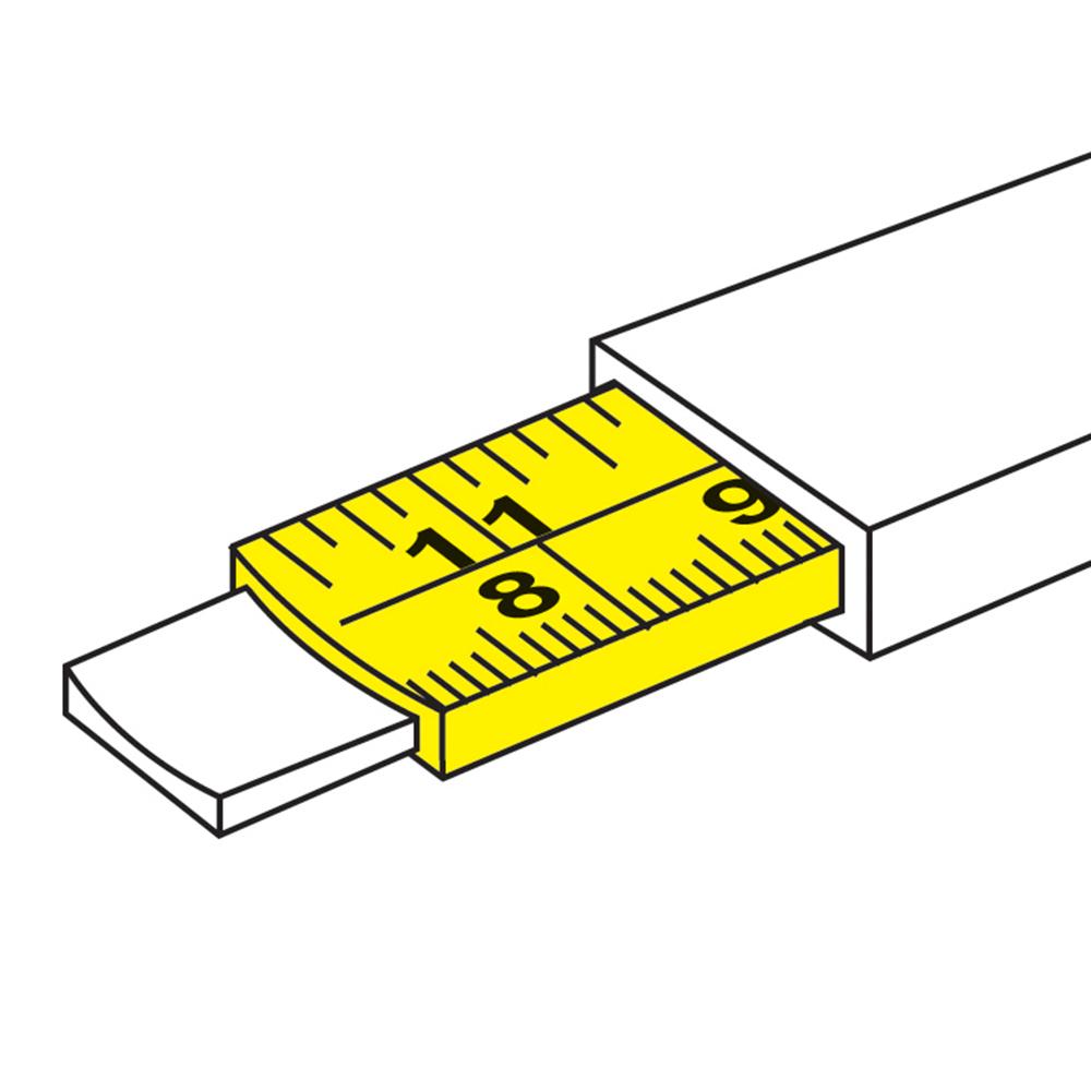 Silverline Hi-Vis Contour Tape 8m / 26ft x 25mm